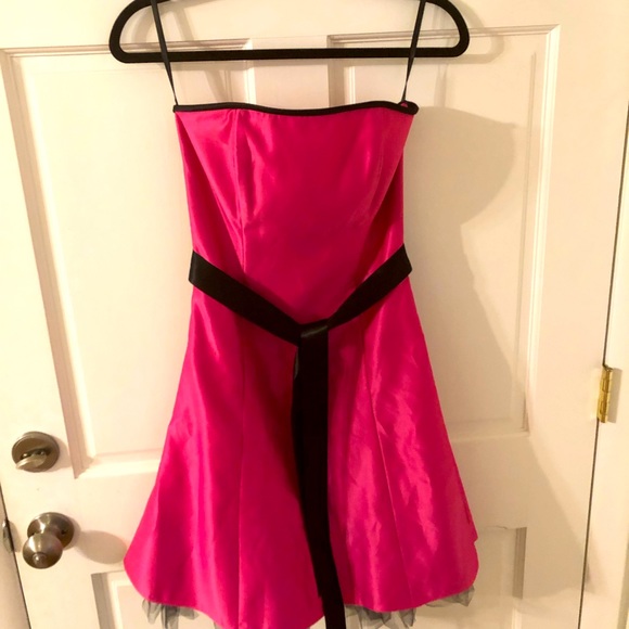 jessica mcclintock hot pink dress Hot Pink Strapless Jessica McClintock Bridal Dress 4 Prom/Formal/Party